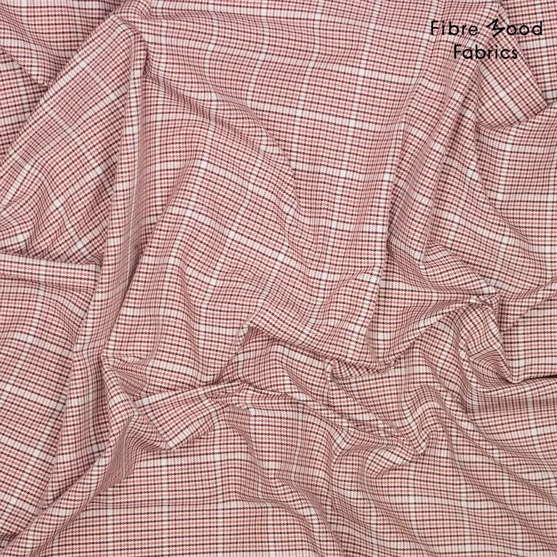 Pied-de-poule lichte stretch roze - Fibre Mood